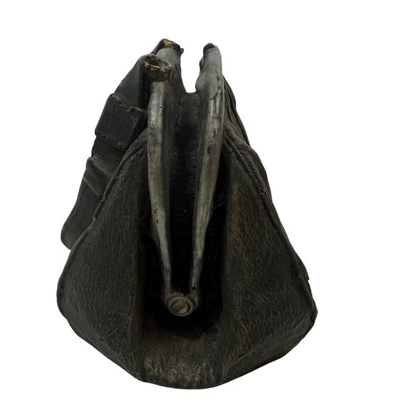 Vintage Heavy Resin Purse Décor Figurine – 5” Wide Handbag Sculpture - Picture 4 of 6